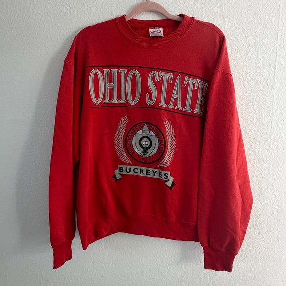 Hanes Tops - Hanes Vintage Ohio State Buckeyes Red Crewneck Sweatshirt Size Large